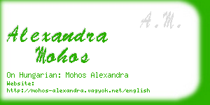 alexandra mohos business card